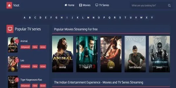 online movies websites indian
