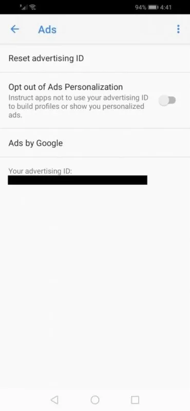 Optar por no recibir personalización de anuncios
