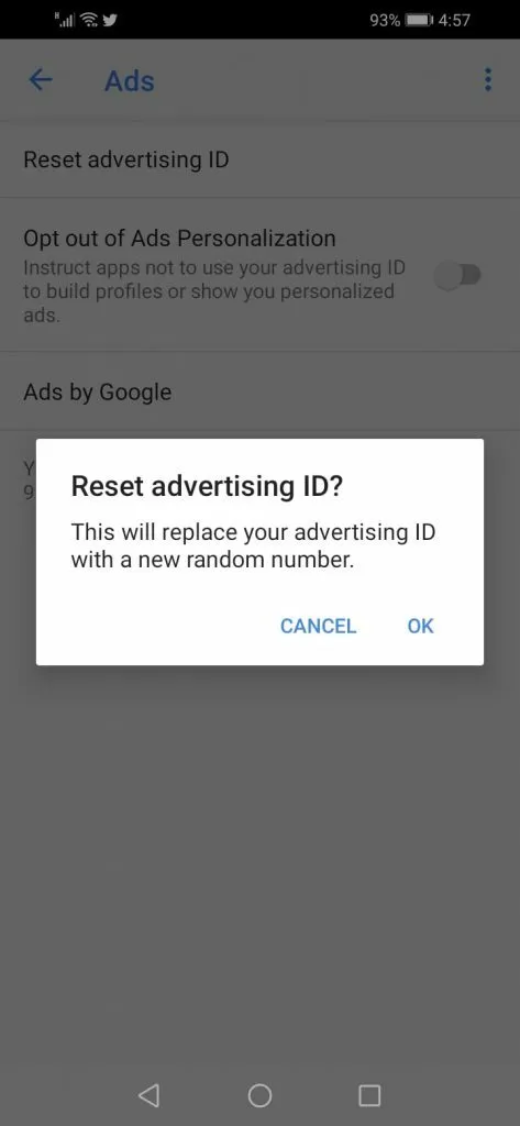 Reset Ad-ID