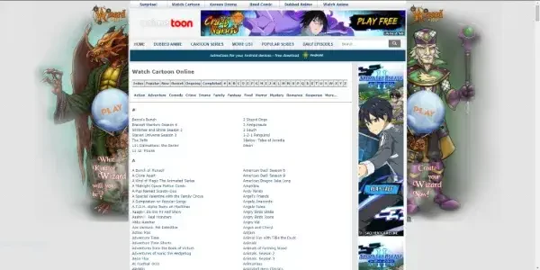 AnimeToon homepage