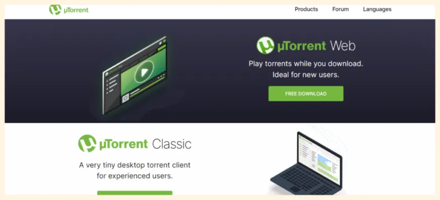 UTorrent-Website-Interface