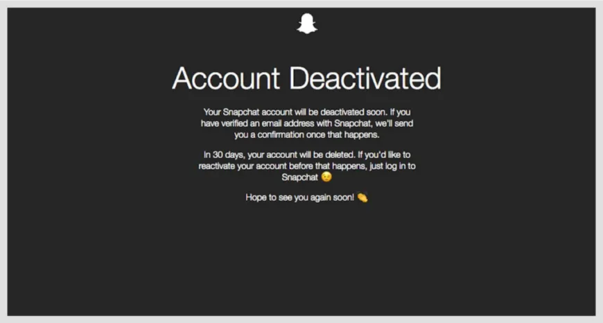 Deactivate Snapchat account