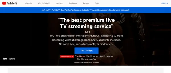 Youtube-TV official