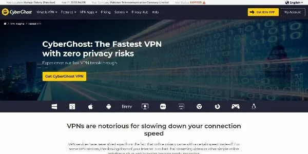 CyberGhost VPN Speed