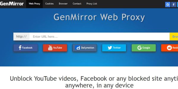 Genmirror - youtube proxy