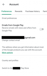 Google play account